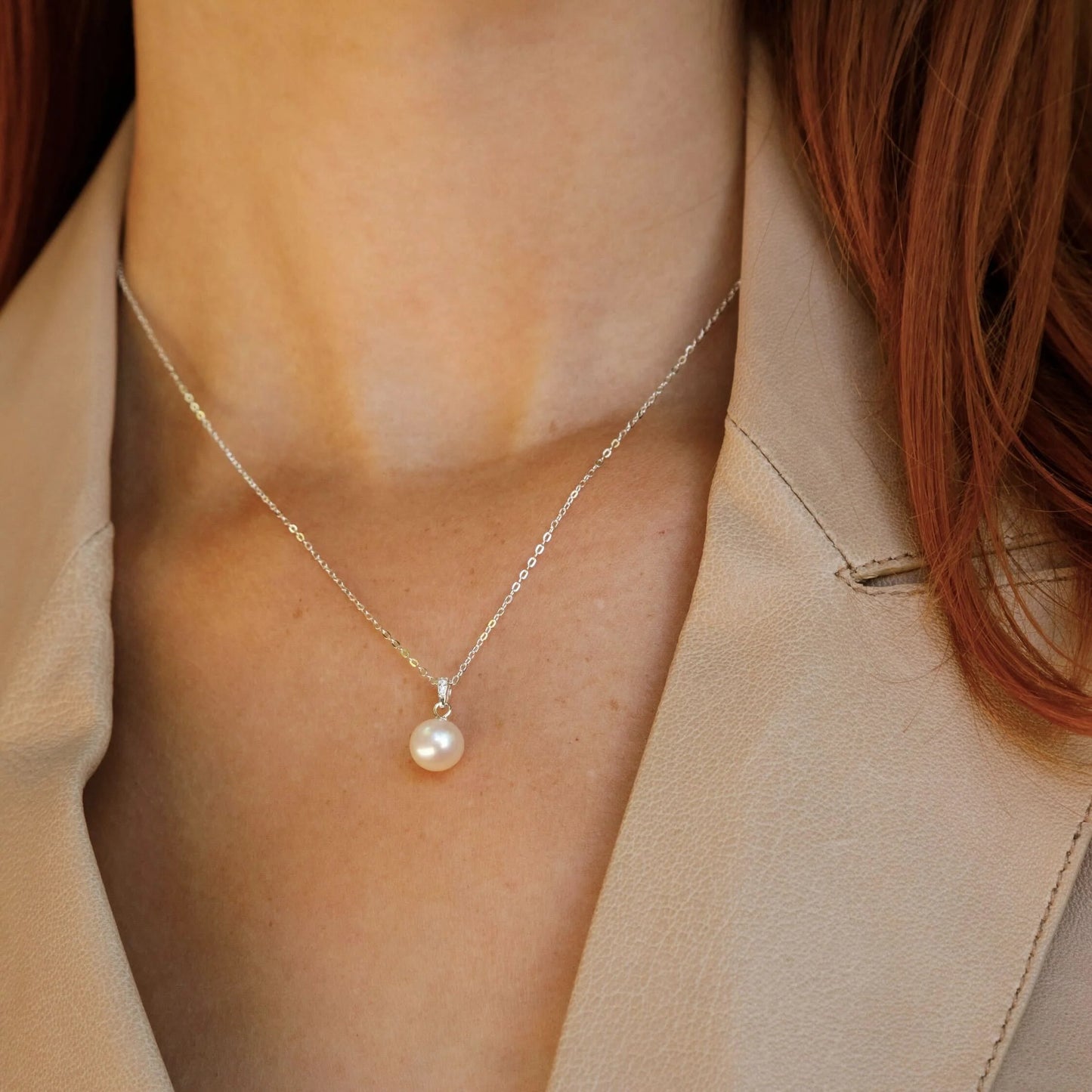 COLLIER PENDENTIF PERLE SOLITAIRE