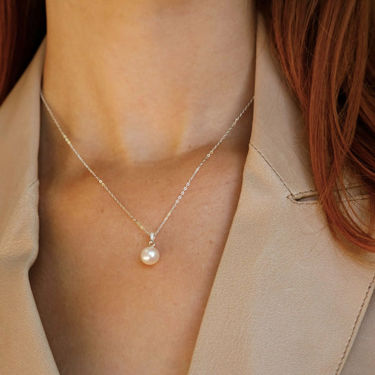 COLLIER PENDENTIF PERLE SOLITAIRE