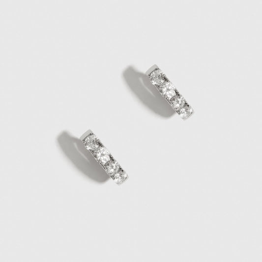 PETITES ANNEAUX HUGGIE PAVÉES