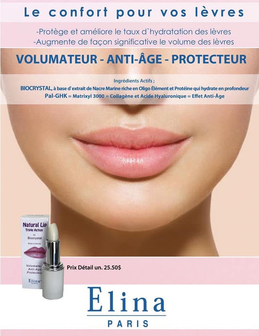Baume à Lèvres Triple Action Élina