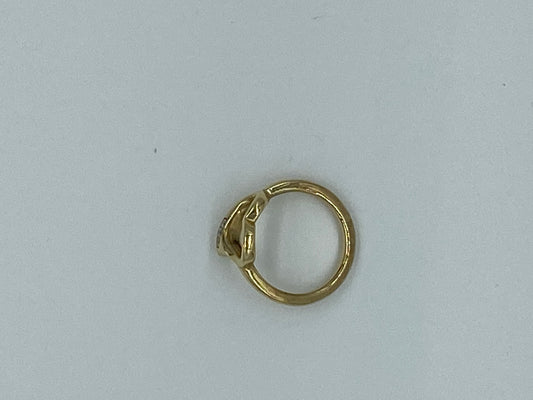 Bague en or jaune 10K sertie de diamants