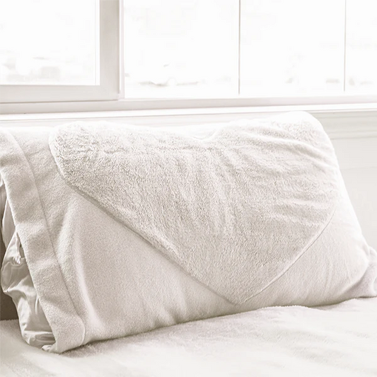Snooze It - Taie d'oreiller en satin pour cheveux blanche