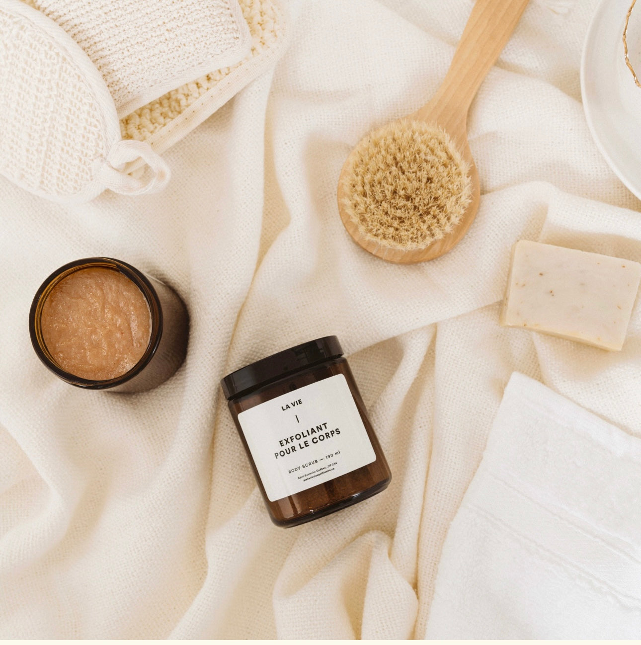 Exfoliant pour le corps de Perles et de Quartz