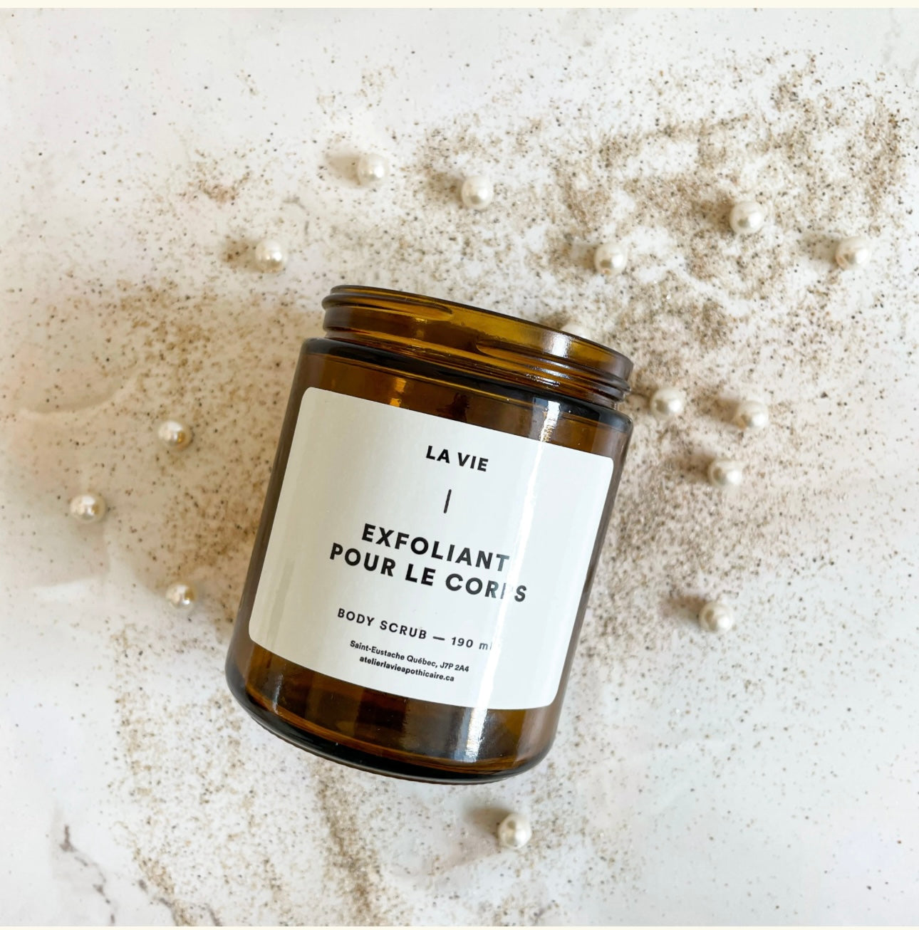 Exfoliant pour le corps de Perles et de Quartz