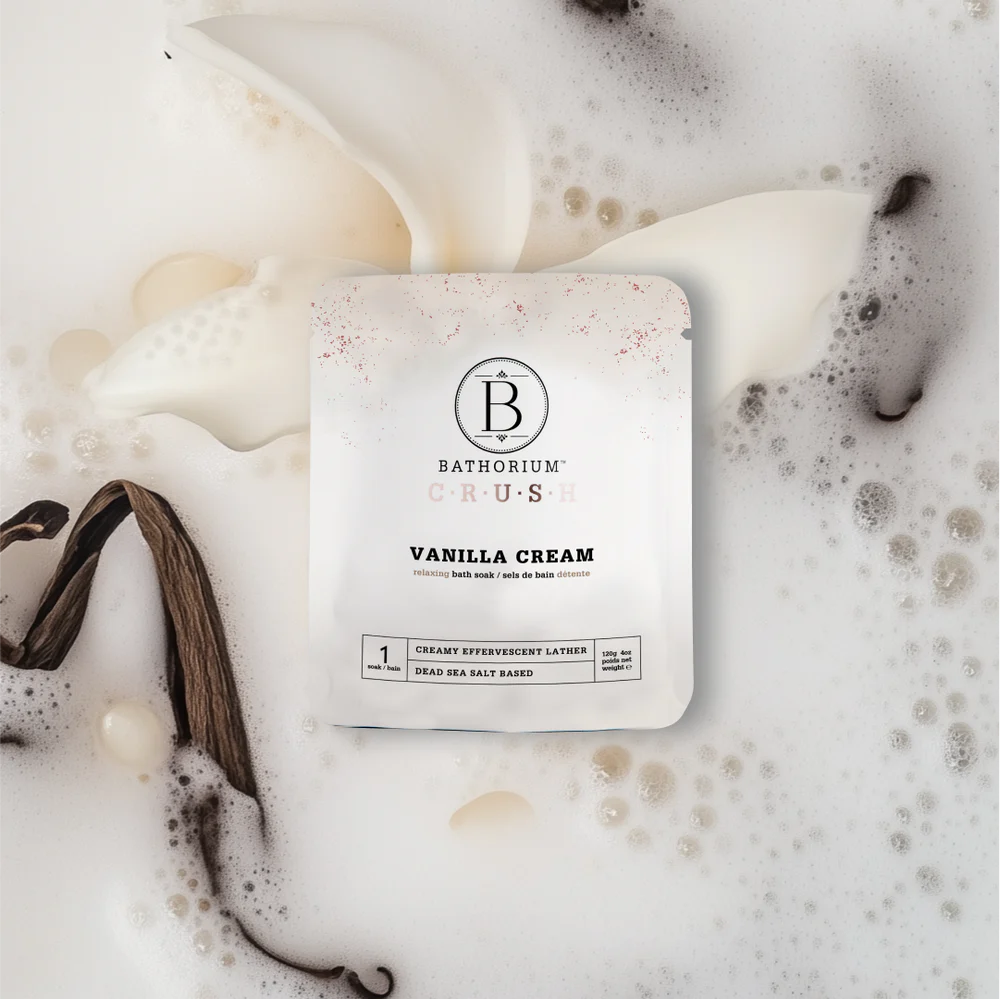 Ensemble de découverte signature avec huit sacs (120 g) de trempage de bain Crush.