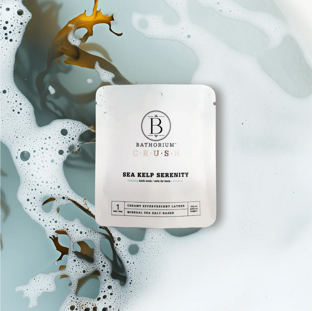 Ensemble de découverte signature avec huit sacs (120 g) de trempage de bain Crush.