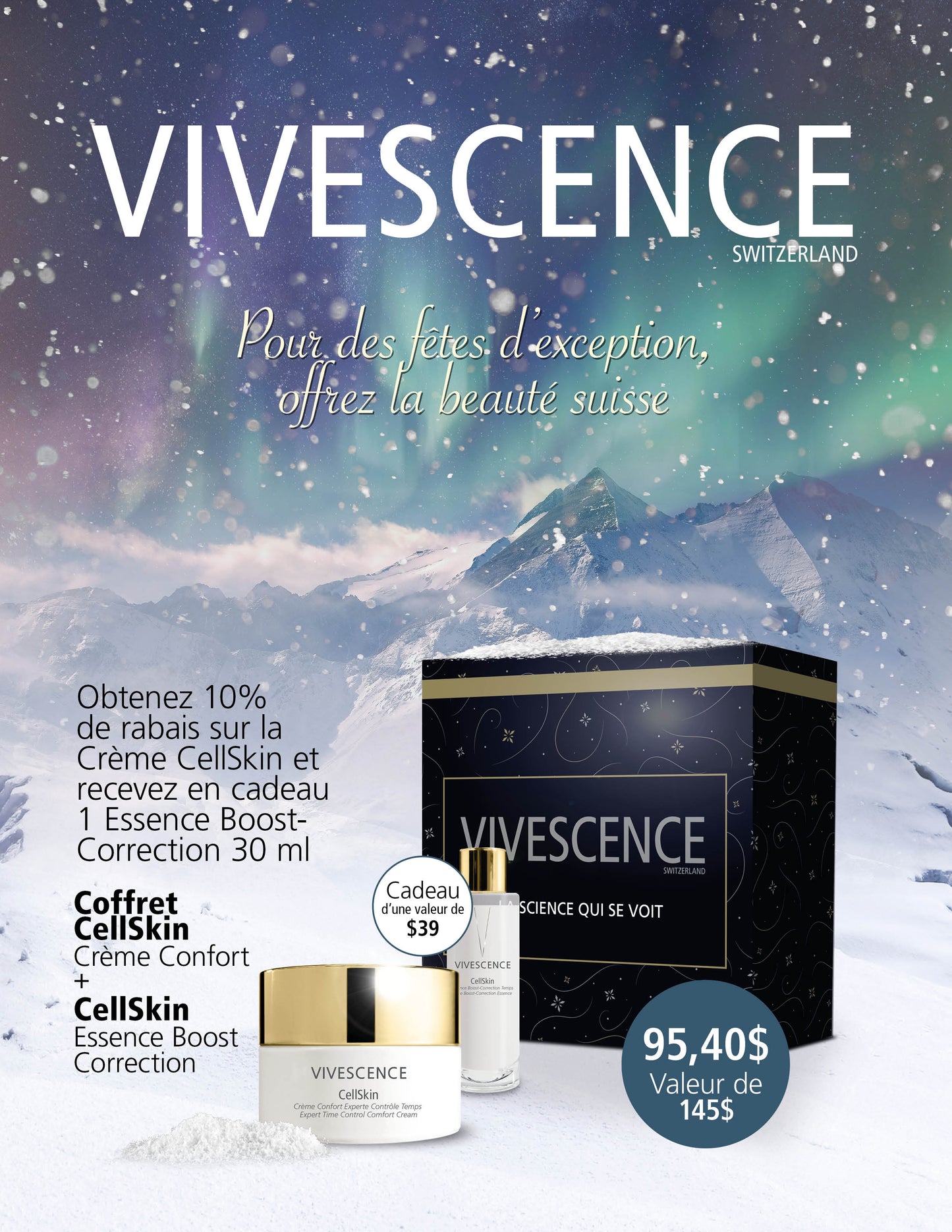coffrets exclusifs CellSkin — texture riche — adaptés à tous les types de peau!