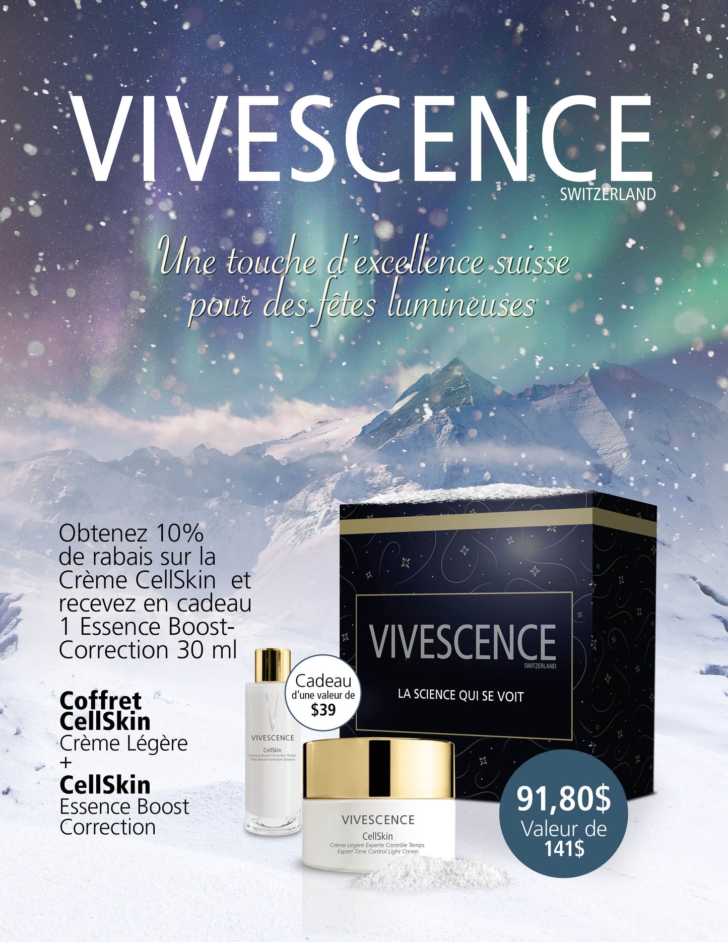 coffrets exclusifs CellSkin — texture légère adaptés à tous les types de peau!