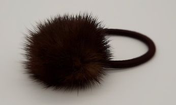 Élastique en vison brun chocolat